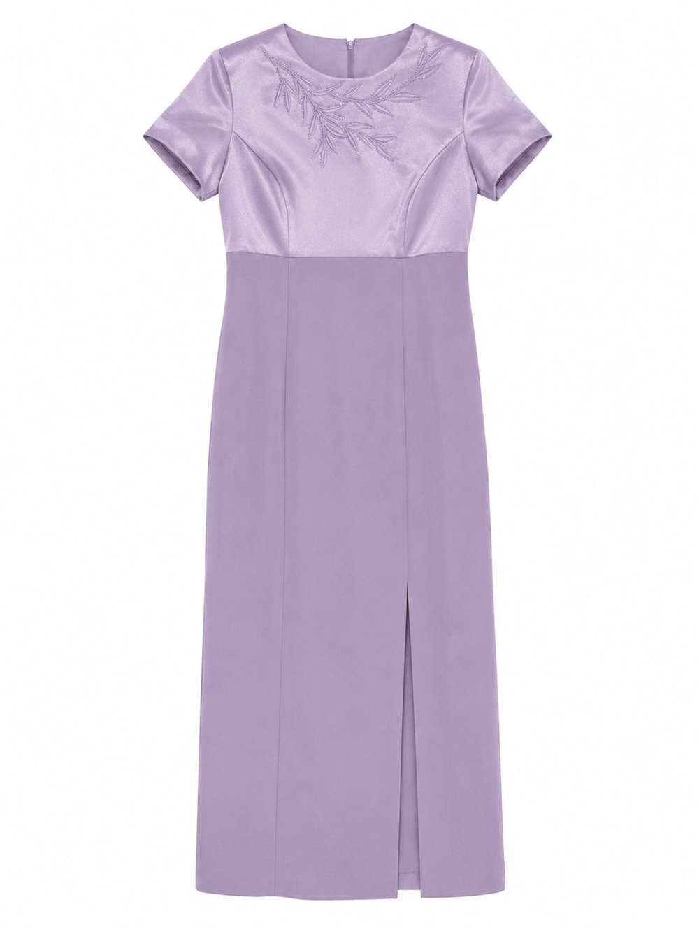 Papell Boutique Evening Lavender Embroidered Formal Gown Size‎ 6 Maxi Dress